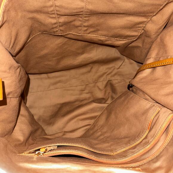 HOBO Sheila Natural Raffia Leather Large Satchel Crossbody Convertible Purse - Picture 7 of 16